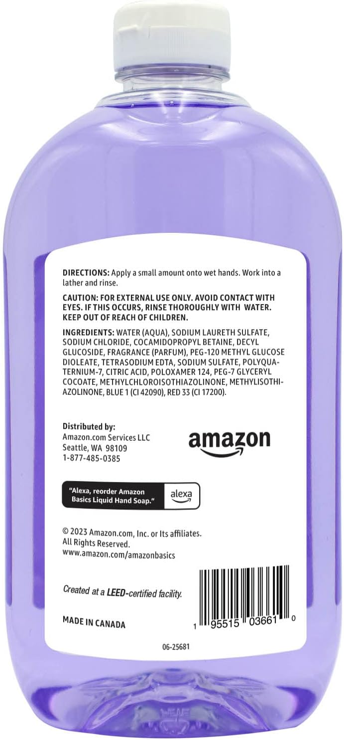 Amazon Basics Liquid Hand Soap Refill, Milk and Honey Scent, Triclosan-Free, pH Balanced, Dermatologist Tested, 50 Fluid Ounces, 2-Pack (Previously Solimo)