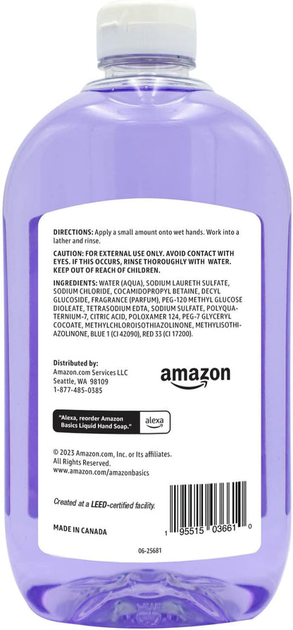 Amazon Basics Liquid Hand Soap Refill, Milk and Honey Scent, Triclosan-Free, pH Balanced, Dermatologist Tested, 50 Fluid Ounces, 2-Pack (Previously Solimo)