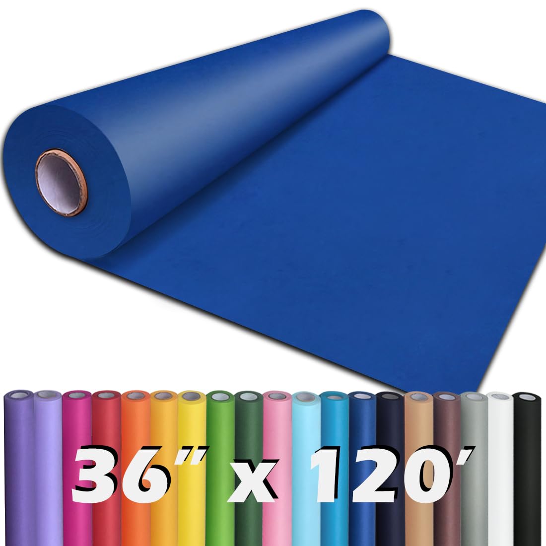 PerkHomy Brown Kraft Paper Roll 36" x 1,440" (120') for Craft Bulletin Board Paper Art Table Covering Crafting Gift Wrapping Bouquet Packing Parcel 70GSM 50LB (Brown, 36" x 120')