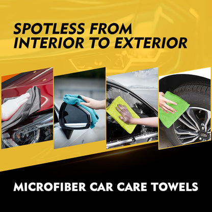 HOMEXCEL Microfiber Cleaning Cloth 12 Pack, 12.5 x 12.5 inch Microfiber Towels for Cars, Ultra Absorbent Washing Cloth, Lint Free Streak Free Cleaning Rags for Car, Kitchen, and Window (Grey)