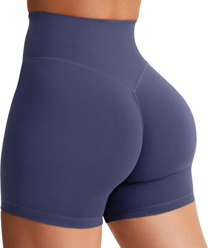 YEOREO SoftHue Women's Biker Shorts Workout Hidden Scrunch Gym Shorts