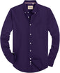 Alimens & Gentle Mens Solid Oxford Shirt Long Sleeve Dress Shirt Work Casual Button Down Shirts with Pocket