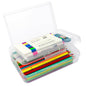 Double Layer Plastic Clear Hard Colored Pencil Box Case Pen Crayon Box