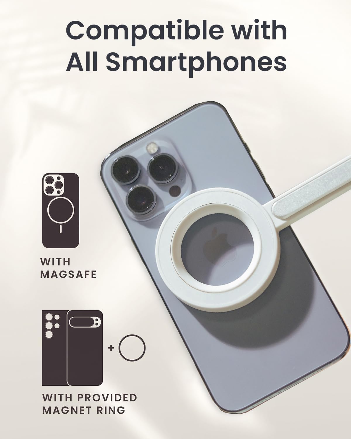 KraftGeek Magnetic Phone Tripod for iPhone, 64" Selfie Stick for Magsafe