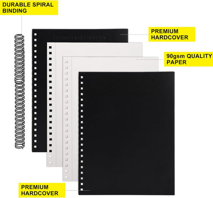 Hardbound Sketch Book, Spiral Bound, 8.5x11 inches