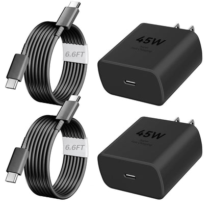 Phone 17 16 Pro Max Charger Fast Charging, 45W Super Fast USB C Charger Block with 10FT Long Charging Cord Cable for 17 16 Pro Max/17 16/16 Plus,15 Pro Max/15 Pro/15, Android Phone-Black