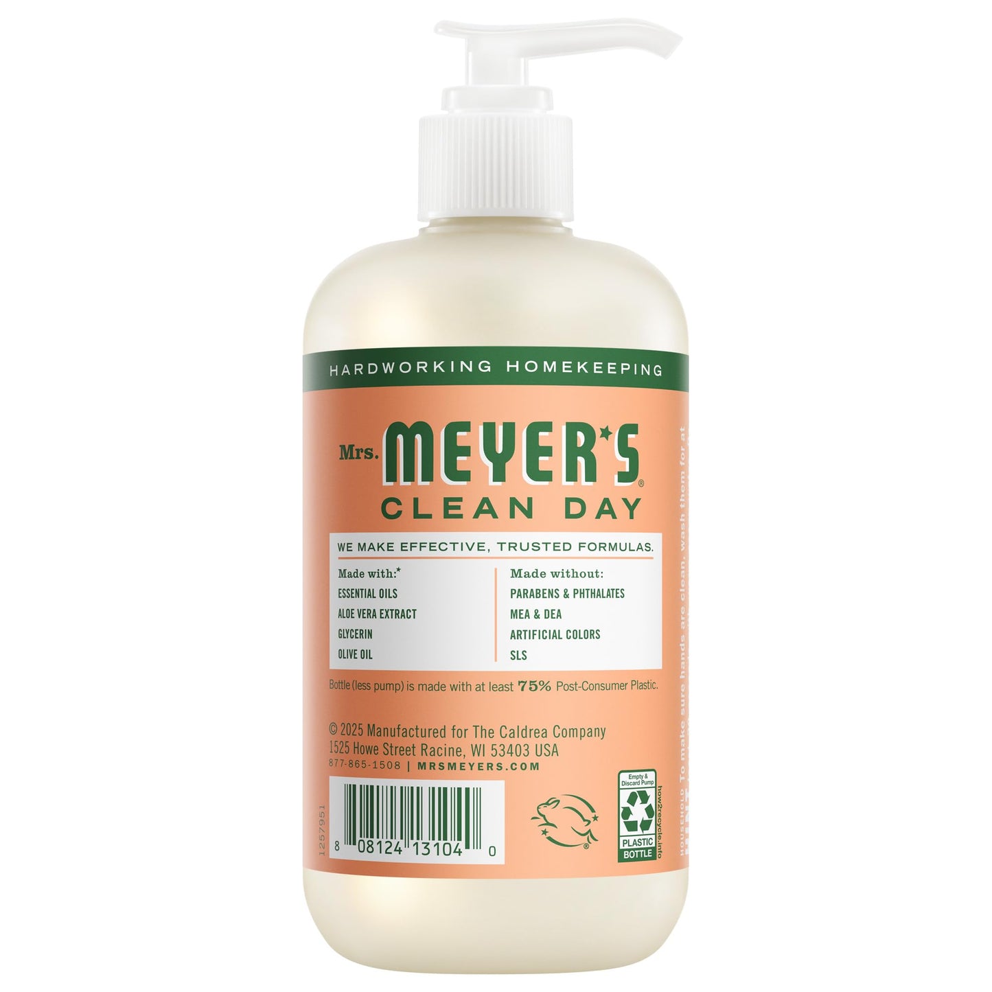 MRS. MEYER'S CLEAN DAY Hand Soap, Basil Scent, 12.5 Fl Oz Bottle - 3 Pack