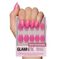 Glamnetic Press On Nails - Short Almond, Glossy Fake Nails 24 Pc Full Kit