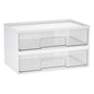 Vtopmart 2 Pack Small Clear Stackable Storage Drawers for Desk, Countertop