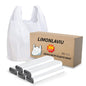 LimonLaviu Plastic Bags - 100 Pack (11.5'x 6.5" x 21') with Handles for Small Business, Restaurants, Grocery & Trash