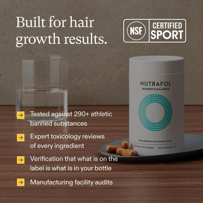 Nutrafol Women's Balance Hair Growth Supplements, Age 45+, 1-Month Bottle