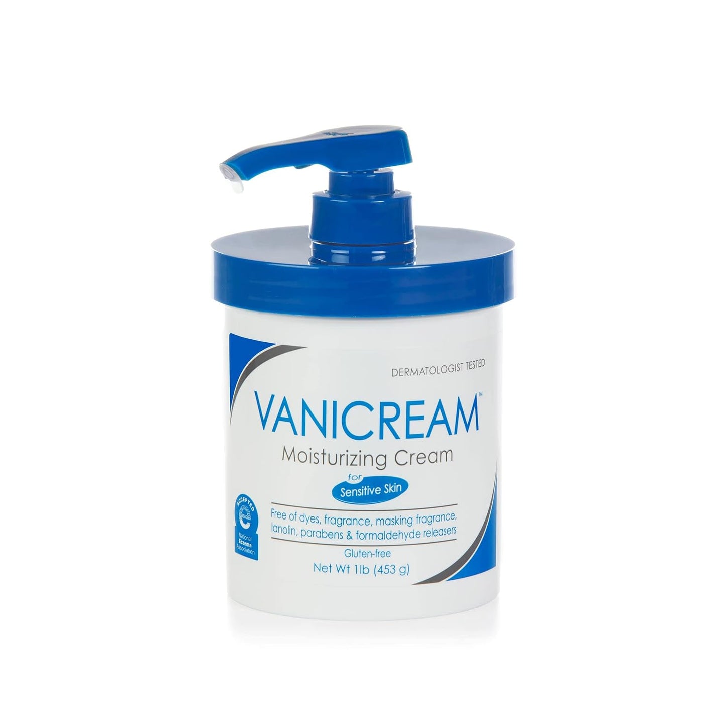 Vanicream Moisturizing Cream, Body & Face Moisturizer, 16 Oz Pump Dispenser