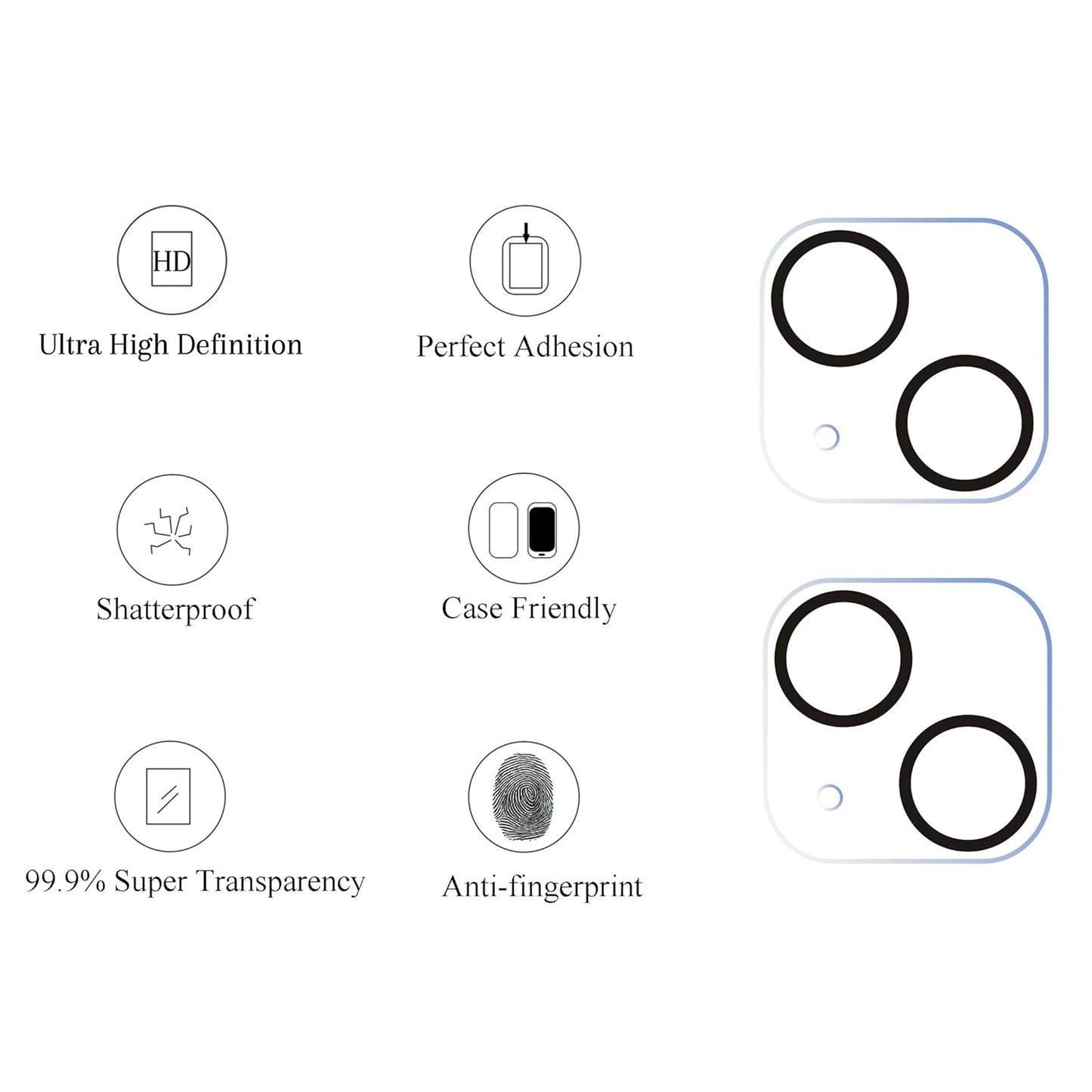 Ailun 3 Pack Camera Lens Protector for iPhone 17 Pro Max, Tempered Glass