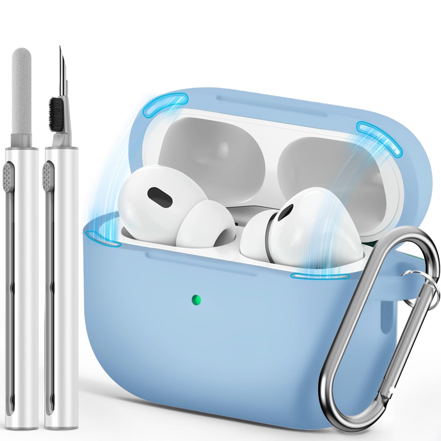 Ljusmicker for AirPods 4 Case 2024 with Cleaner Kit,Milk Tea