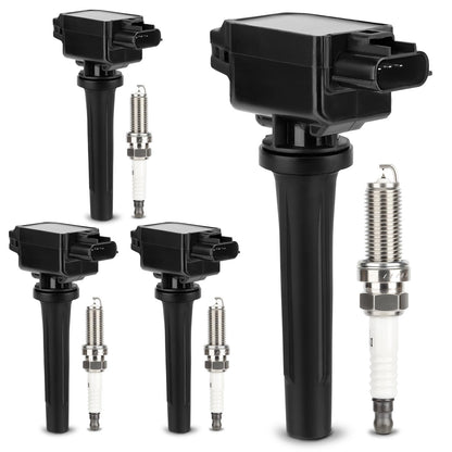 UF667 Ignition Coil & ILZFR6D11 Double Iridium Spark Plug for BMW 2.5-6.0L