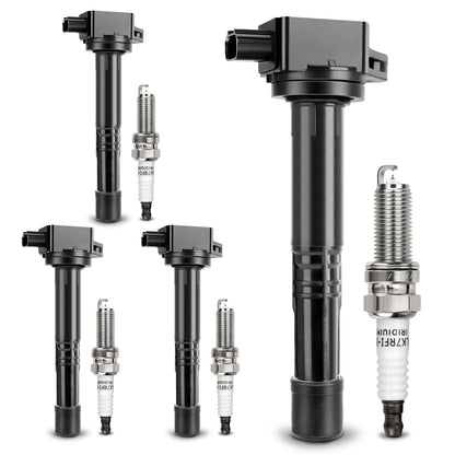 UF667 Ignition Coil & ILZFR6D11 Double Iridium Spark Plug for BMW 2.5-6.0L