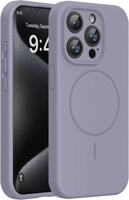 Miracase Magnetic for iPhone 16 Pro Case, Silicone, Black