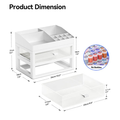 ARTDOT 60 Slots Storage Container for Diamond Art Kits for Adults, Portable Bead Storage Boxes for Diamond Painting Accessories and Tools