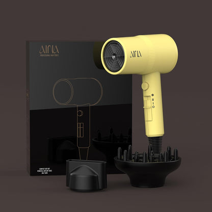 AINA Diffuser Hair Dryer Full-Featured Blow Dryer 110V/1600W(Ash Grey)