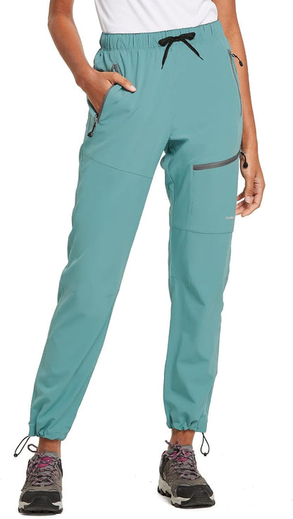 baleaf Women's Hiking Pants Quick Dry Lightweight Water Resistant Elastic Waist Cargo Pants for All Seasons