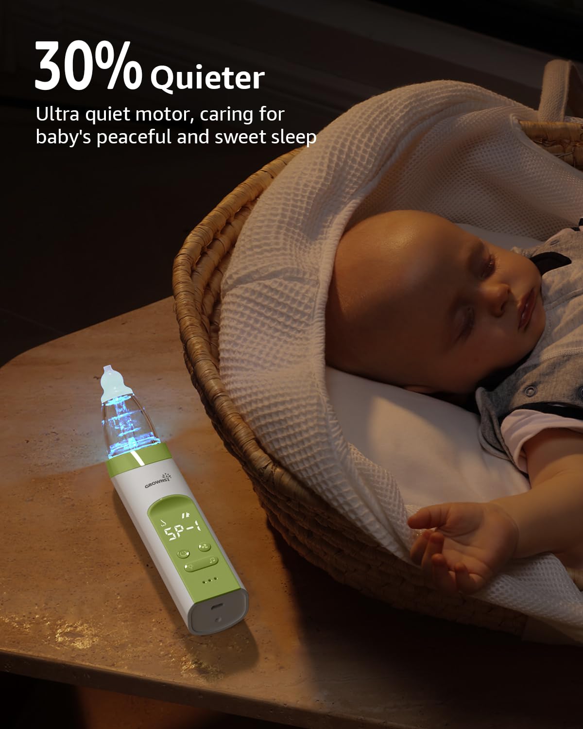 GROWNSY Nasal Aspirator for Baby, Electric Nose Sucker, Powerful Suction