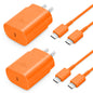 GUUSMART Type C Charger 2-Pack 25W Long 6ft USB C Charger Cable