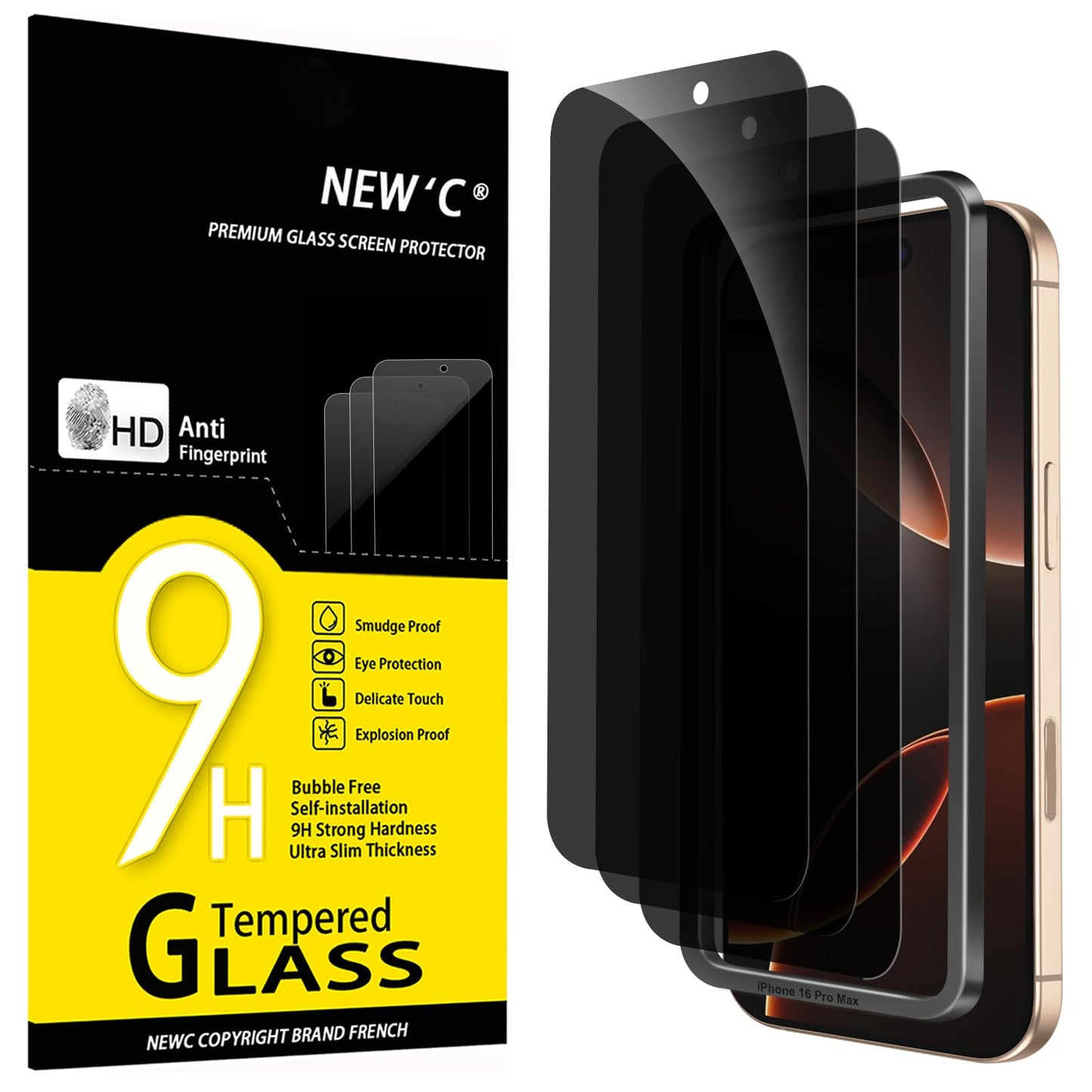 NEW'C for iPhone 17, iPhone 17 Pro, iPhone 16 Pro Screen Protector