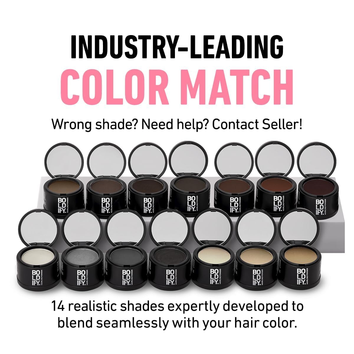 Boldify Hairline Powder, Root Touch Up Hair Color Light Blonde 4g