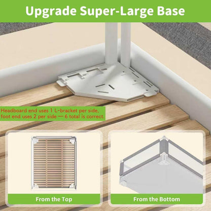 3-Piece King Size Bed Rail for Toddlers - Adjustable Baby Bed Rail Guard, Kids Safety Bed Rail for King Size Bed (78.7"x78.7"x74.8"-Grey)