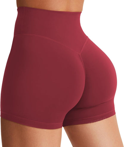 YEOREO SoftHue Women's Biker Shorts Workout Hidden Scrunch Gym Shorts