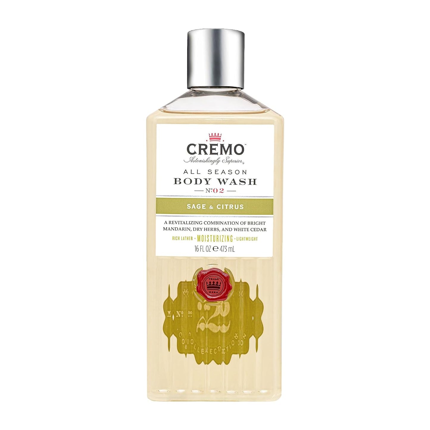 Cremo Body Wash for Men, Cypress Santal, 16 Fl Oz