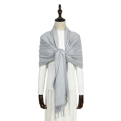 RIIQIICHY Women's Fringe Shawl Wrap Pashmina Scarf for Wedding Evening
