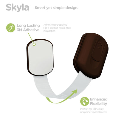 SKYLA HOMES Child Safety Cabinet Locks, White, 8 Pack