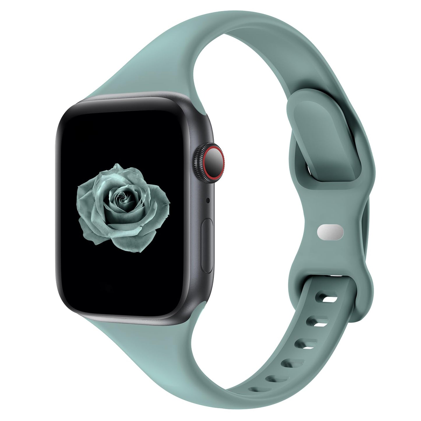 Thin Slim Band Compatible with Apple Watch 38mm 40mm 41mm 42mm 44mm 45mm 46mm 49mm, Replacement Silicone Sport Strap for iWatch Series 11/10/9/8/7/6/5/4/3/2/1 Ultra SE Women Men, Light Blush