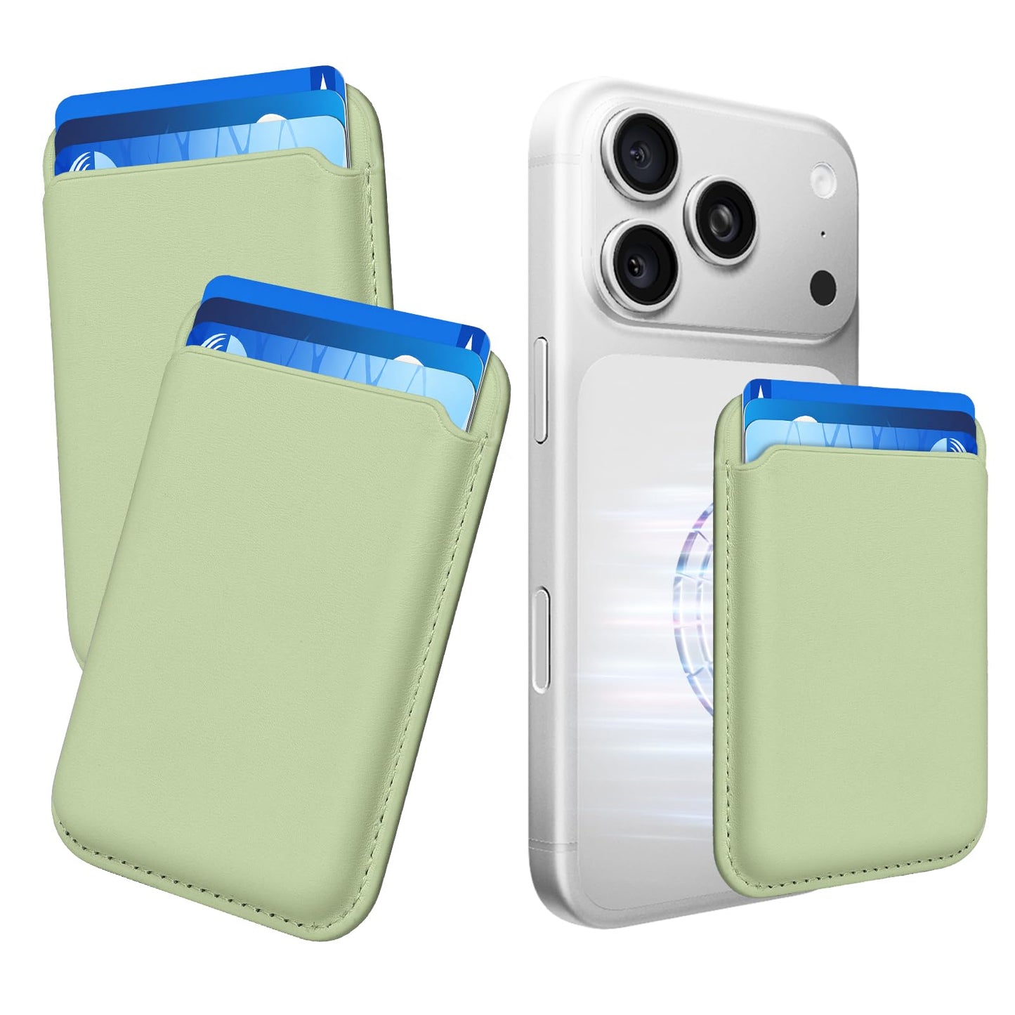 Magnetic Wallet Cell Phone Card Holder for Phone Case with Mag-Safe