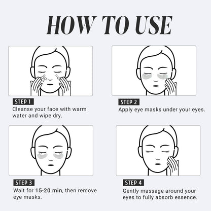PEAUAMIE Under Eye Patches Gold and Hyaluronic Acid for puffy eyes,Rose Eye Masks for Dark Circles and Puffiness skin care Smooth Wrinkles products 30 Pairs