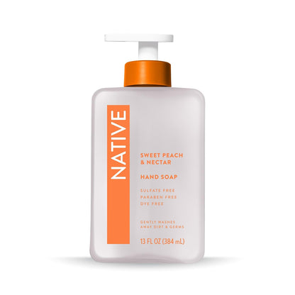 Native Liquid Hand Soap, Toasted Vanilla & Honey Scent, Non-Drying Formula for Soft, Smooth Hands, Made with Plant-Based Cleansers, Sulfate & Paraben Free, 13 oz Bottle