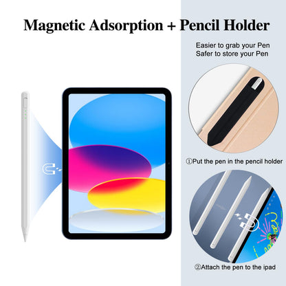 Stylus Pen for iPad11&10thGen,14Mins Faster Charge, with Pencil Holder,Palm Rejection, Tilt Sensitivity, for iPad Air11&13-inch(M3/M2), iPad Pro 11&13-inch (M4),iPad 6-11th,iPad Pro 11/12.9 inch