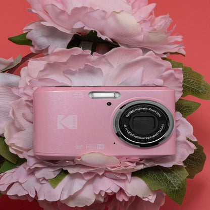 KODAK PIXPRO FZ45 16MP Compact Digital Camera, 4X Optical Zoom, AA, White