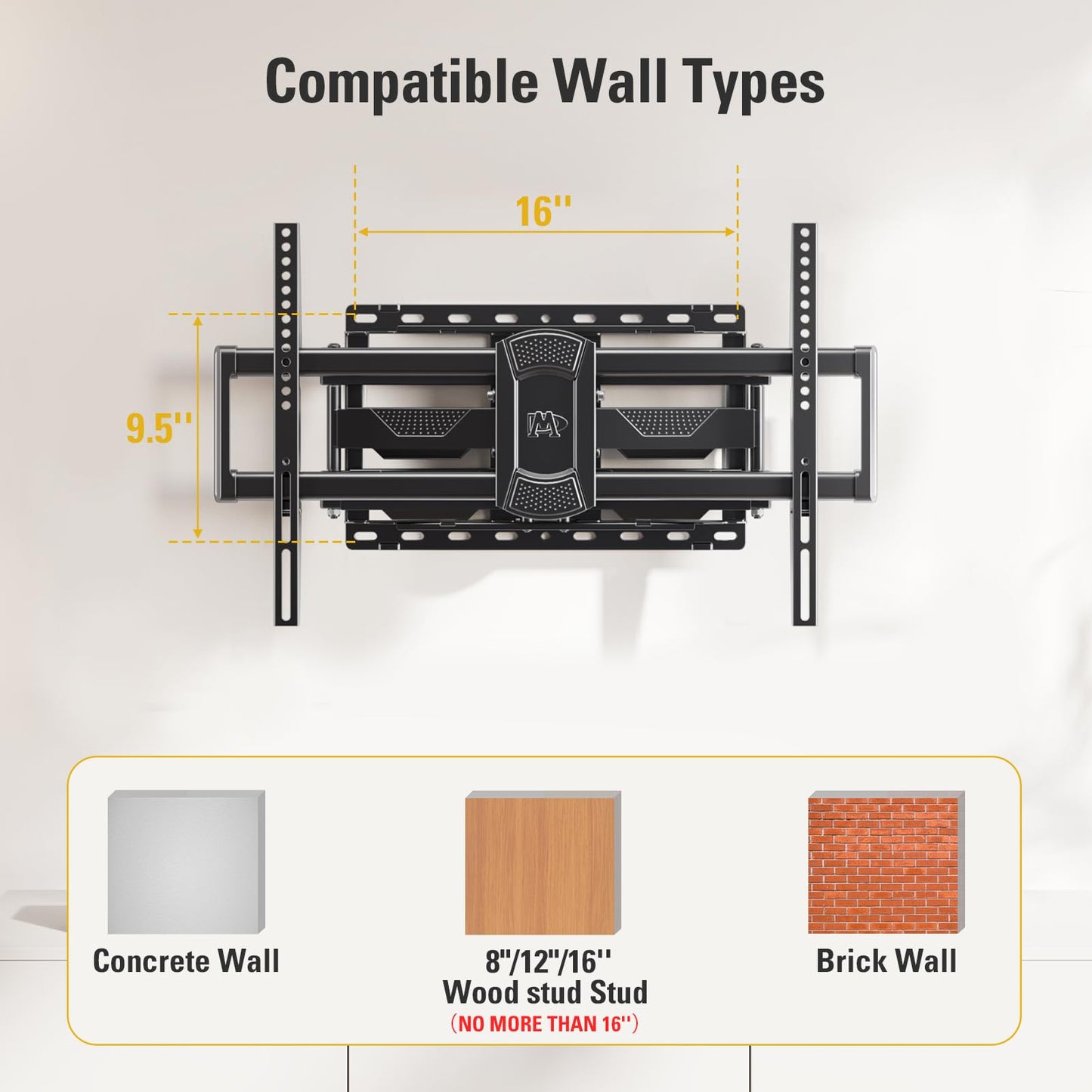 Mounting Dream Full Motion TV Wall Mount for 32-70 Inch TVs up to 99lbs