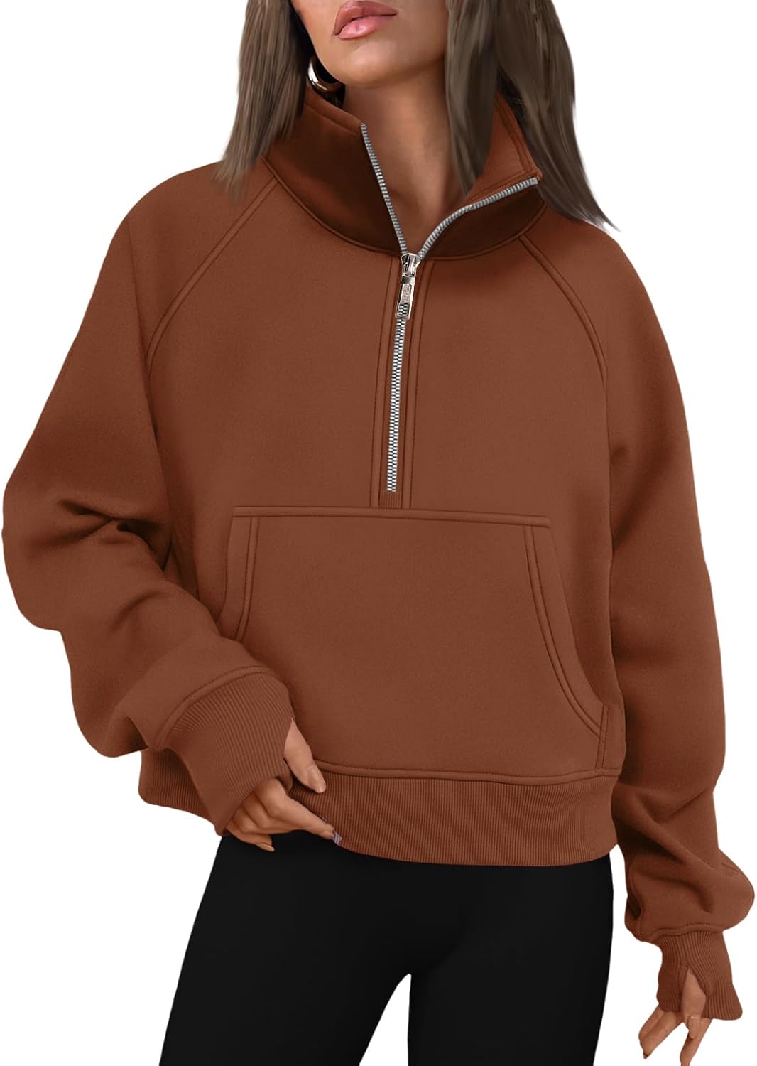 AUTOMET Womens Sweatshirts Half Zip Fleece Pullover Fall Outfits