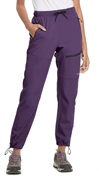 baleaf Women's Hiking Pants Quick Dry Lightweight Water Resistant Elastic Waist Cargo Pants for All Seasons
