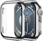 Smiling 2 Pack Case Compatible with Apple Watch SE 3 (2025)/ SE 2/ SE/Series 6/5/4 40mm with Tempered Glass Screen Protector, Hard PC Case Overall Protective Cover- 1 Blue+ 1 Transparent