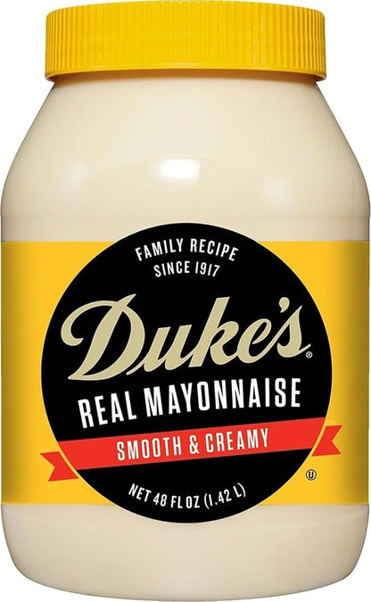 Duke’s Real Mayonnaise Jar – Original Smooth & Creamy Taste, 48 Ounce (Pack of 1)