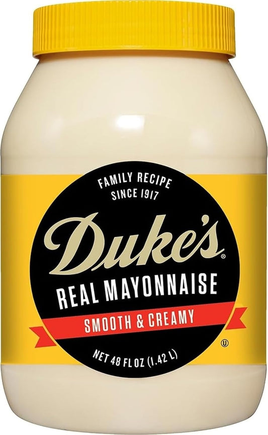 Duke’s Real Mayonnaise Jar – Original Smooth & Creamy Taste, 48 Ounce (Pack of 1)