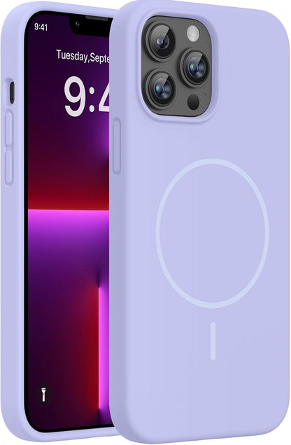 Miracase Magnetic for iPhone 16 Pro Case, Silicone, Black