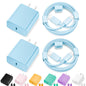 iPhone Charger Fast Charging,2Pack 20W Type C Fast Charger Block with [10FT&6FT] USB C to Lightning Cable Compatible for iPhone 14/13/12/11 Pro Max/Xs Max/XR/X,iPad