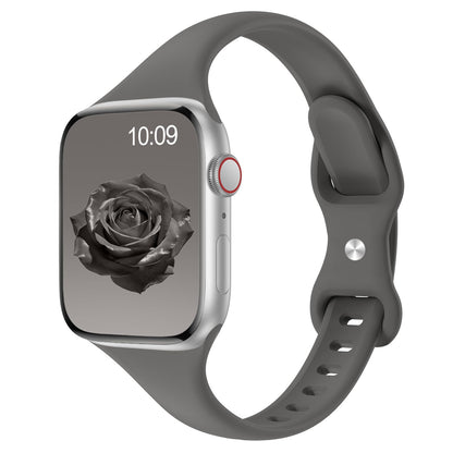 Thin Slim Band Compatible with Apple Watch 38mm 40mm 41mm 42mm 44mm 45mm 46mm 49mm, Replacement Silicone Sport Strap for iWatch Series 11/10/9/8/7/6/5/4/3/2/1 Ultra SE Women Men, Light Blush