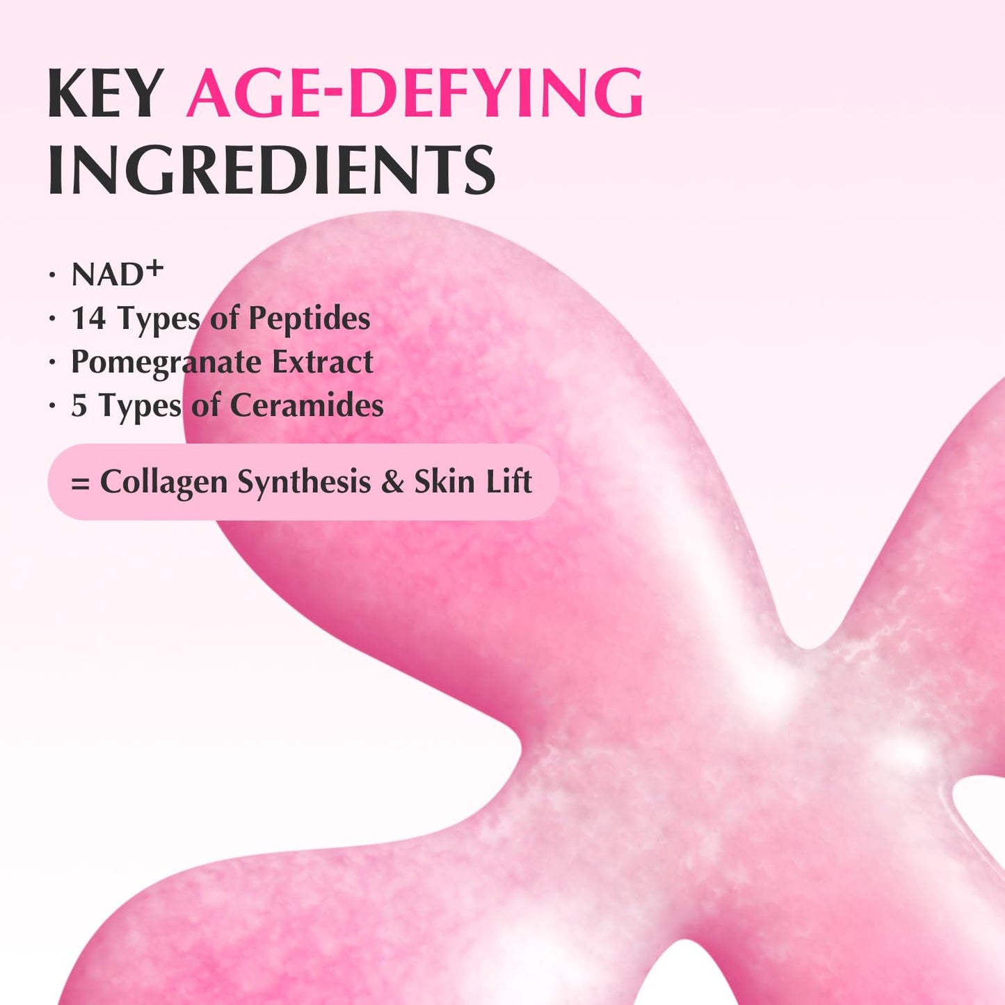 EQQUALBERRY NAD+ Peptide Boosting Serum | 14 Peptide Serum for Face, Neck & Body | Vegan Collagen & Pink Serum for Anti-Aging, Firming & Lifting | Korean Skincare (1.01 oz / 30ml)