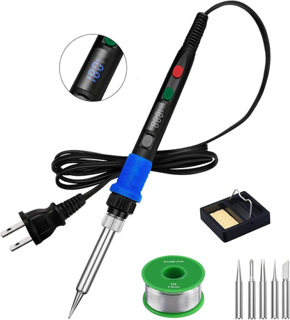 Soldering Iron, 60W 110V Adjustable Temperature Soldering Iron Pen, Portable Welding Tool, Fast Heating, for Electronic Repair, Jewelry, DIY